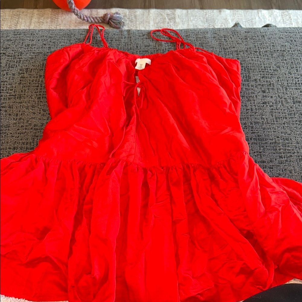 Vibrant Red Sleeveless Top